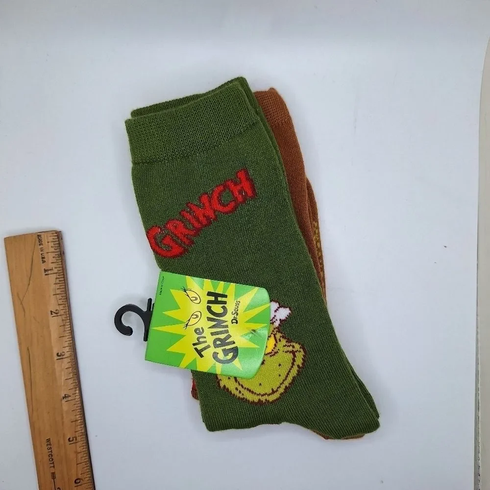 The Grinch and Max crew Socks Christmas holiday Pairs